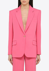 Stella McCartney Single-Breasted Wool Blazer Pink 6500953CU704/O_STELL-5501