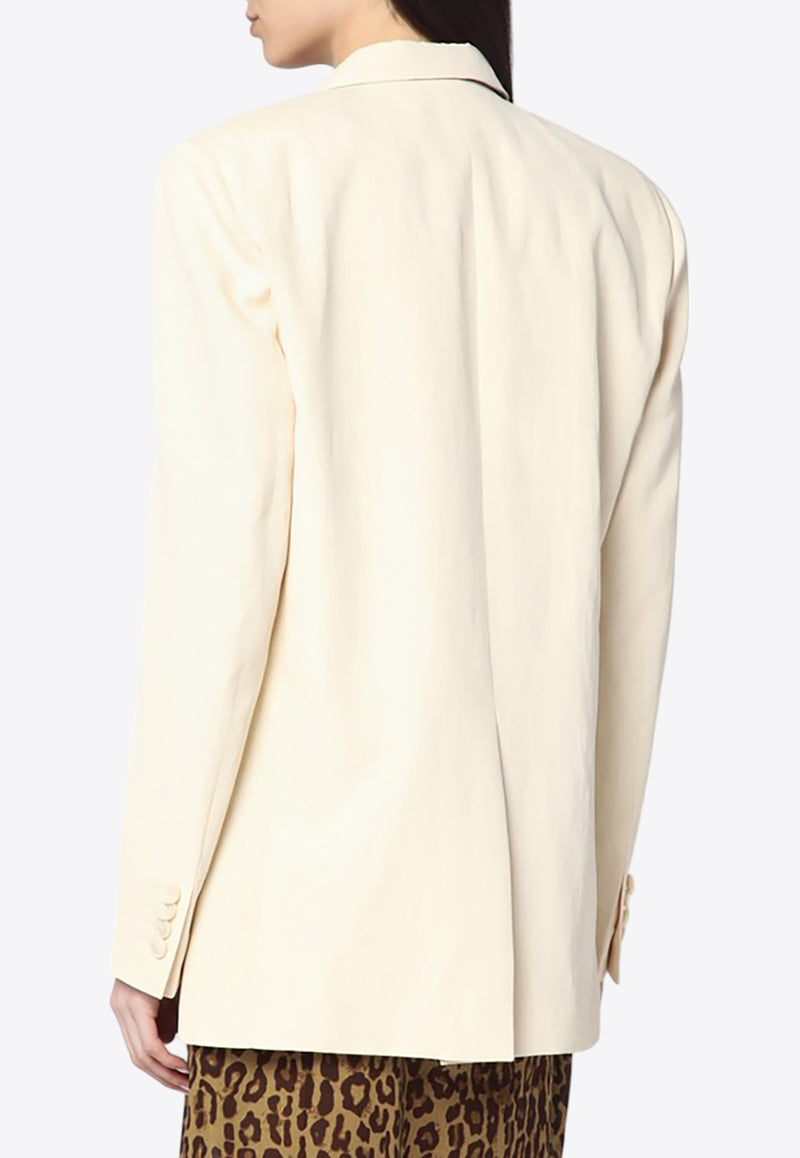Stella McCartney Single-Breasted Viscose Blazer Cream 650149STA49/Q_STELL-9210