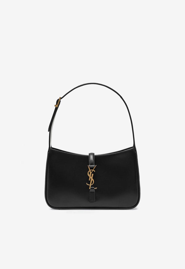 Saint Laurent 5 À 7 Leather Shoulder Bag Black 6572282R20W/R_YSL-1000
