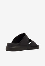 Alexander McQueen Hybrid Double-Buckled Sandals Black 658063W4Q51 1081