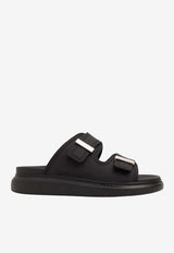 Alexander McQueen Hybrid Double-Buckled Sandals Black 658063W4Q51 1081