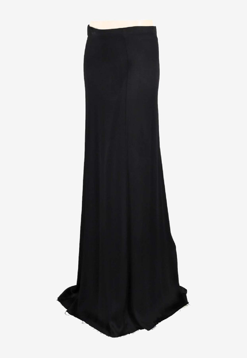 Ann Demeulemeester Zita Satin Maxi Skirt Black B0011431FA369_099
