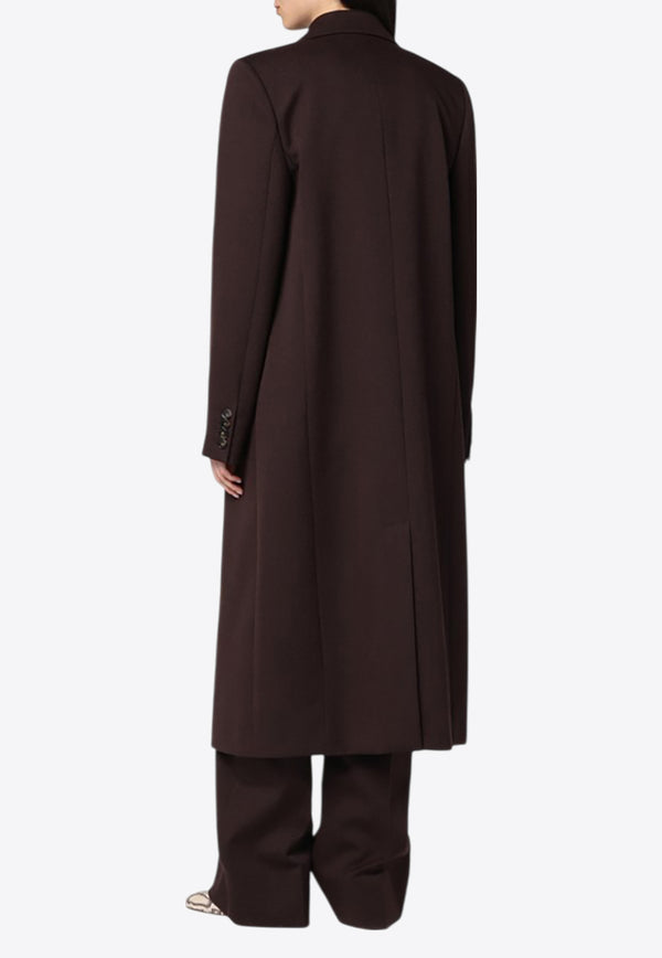 Stella McCartney Double-Breasted Wool Coat Brown 6601213GU700/R_STELL-6008