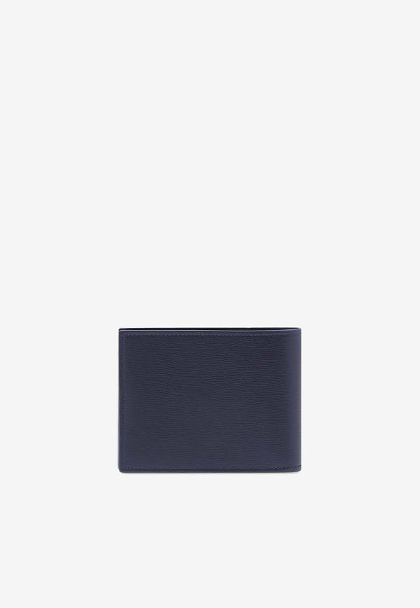 Salvatore Ferragamo Classic Logo Bi-Fold Leather Wallet Midnight Blue 661325 FLORENCE 775359 MIDNIGHT