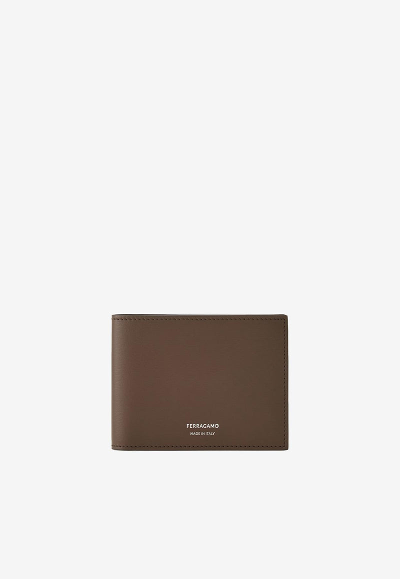 Ferragamo Florence Bi-Fold Leather Wallet Brown 661325 FLORENCE 784534 CONCRETE