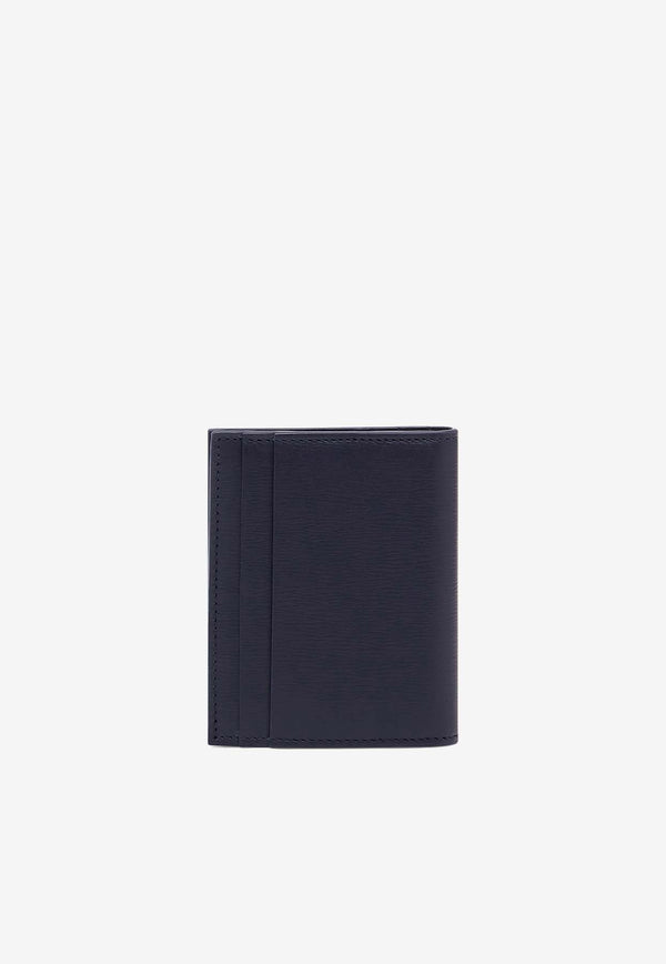 Salvatore Ferragamo Logo Stamp Leather Cardholder Midnight Blue 661370 FLORENCE 775377 MIDNIGHT