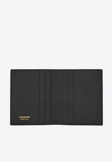 Ferragamo Gancini Grained Leather Cardholder Black 661452 MICRO GANCIO 775661 BLUE GRAPHITE
