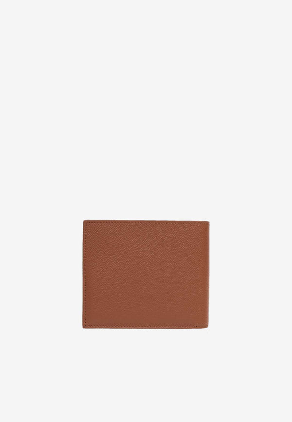 Salvatore Ferragamo Gancini Bi-Fold Wallet in Grained Leather Cognac 661457 MICRO GANCIO 775651 NEW COGNAC