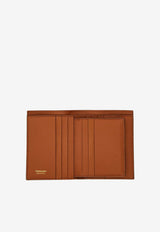 Salvatore Ferragamo Gancini Leather Compact Wallet Cognac 661459 MICRO GANCIO 775657 NEW COGNAC