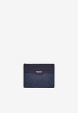 Ferragamo Monogram Hammered Leather Cardholder Blue 661583 MONOGRAM 791193 NEW NAVY DKB