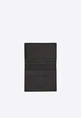 Ferragamo Gancini Woven Leather Bi-Fold Cardholder Brown 661706 GANCIO WOVEN 786403 T MORO/NERO