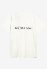 Saint Laurent Reversed Logo T-shirt White 663278Y37AW/R_YSL-9744