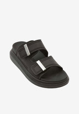 Alexander McQueen Hybrid Slides with Double-Buckles Black 663563W4Z51 1081