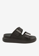 Alexander McQueen Hybrid Slides with Double-Buckles Black 663563W4Z51 1081