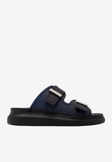 Alexander McQueen Hybrid Slides with Double-Buckles Navy 663563W4Z51 4056