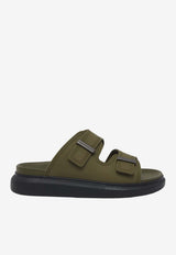 Alexander McQueen Hybrid Slides with Double-Buckles Khaki 663563W4Z53 3146