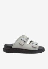 Alexander McQueen Hybrid Slides with Double-Buckles Gray 663563W4Z54 1712