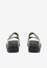 Alexander McQueen Hybrid Slides with Double-Buckles Gray 663563W4Z54 1712