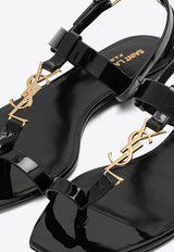 Saint Laurent Cassandra Patent Leather Flat Sandals Black 664520B8IKK/O_YSL-1000