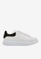 Alexander McQueen Oversized Low-Top Sneakers with Crystal Embellished Heel White 666407WIA4Z 9581