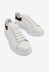 Alexander McQueen Oversized Low-Top Sneakers with Crystal Embellished Heel White 666407WIA4Z 9581