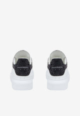Alexander McQueen Oversized Sneakers with Crystal Embellished Ombre Heel White 666407WIAIF 9087