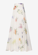 Zimmermann Natura Floral Print Maxi Skirt White 6673SS241WHITE