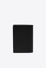 Saint Laurent Logo Stamped Leather Bi-Fold Cardholder Black 668726BTY0N/P_YSL-1000