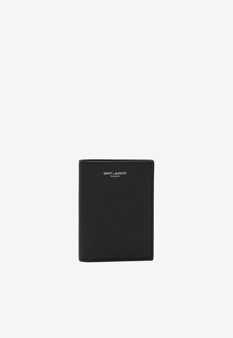Saint Laurent Embossed Logo Grain De Poudre Leather Cardholder Black 668726BTY0N/R_YSL-1000