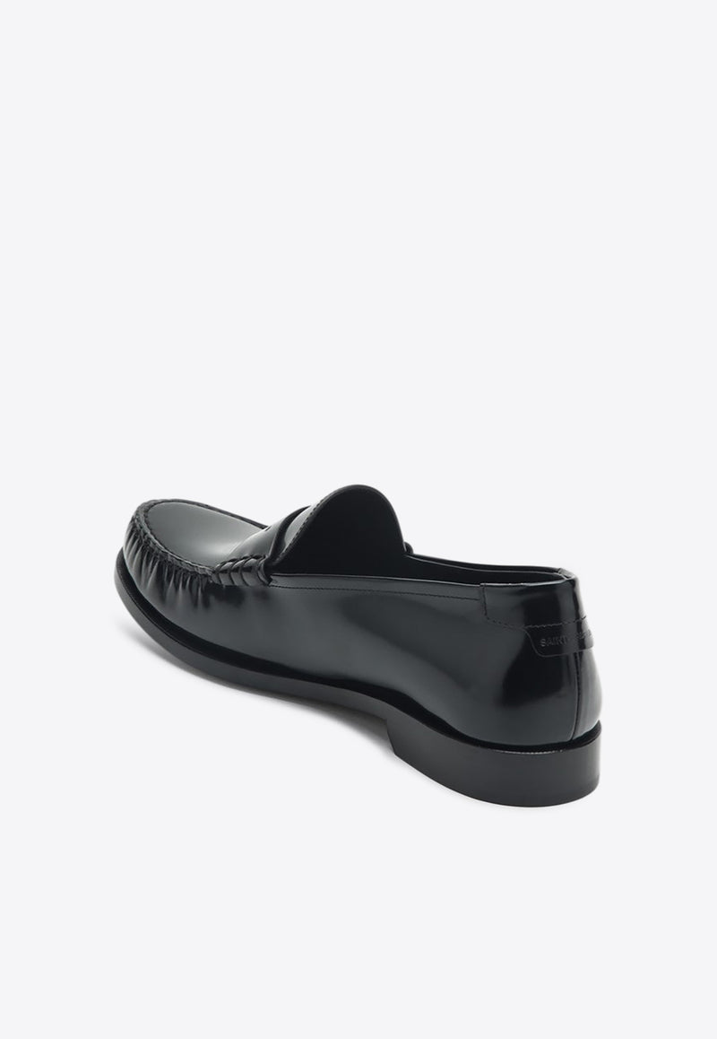 Saint Laurent Patent Leather Penny Loafers Black 670231AAA7R_YSL-1000