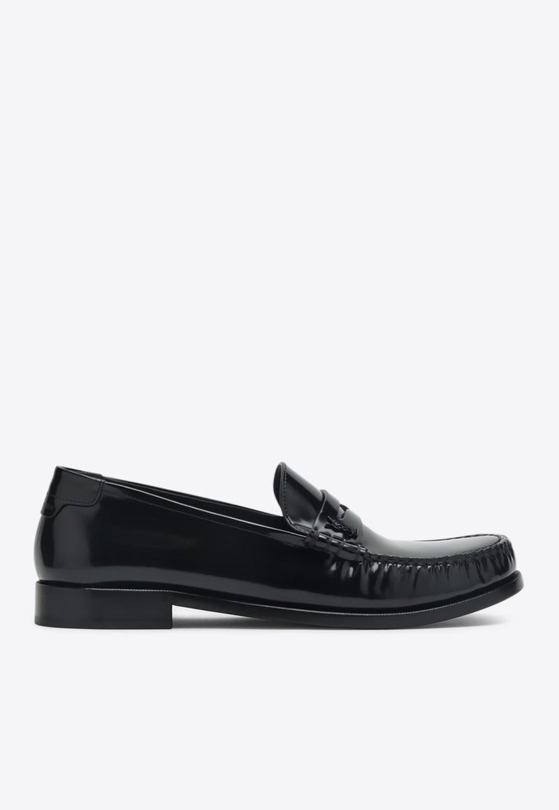 Saint Laurent Patent Leather Penny Loafers Black 670231AAA7R_YSL-1000