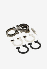 Ferragamo Reversible Gancini Belt with Switch Buckle - Set of 2 Multicolor 670633 BELT BOX 788425 NERO