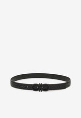 Ferragamo Reversible and Adjustable Gancini Belt Black 670634 DOUBLE ADJ 790946 NERO