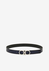 Ferragamo Adjustable Gancini Leather Belt Multicolor 670642 ADJ 790942 GRAPHITE