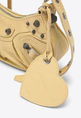 Balenciaga XS Le Cagole Leather Shoulder Bag 6713091VG9Y/O_BALEN-7636 Yellow
