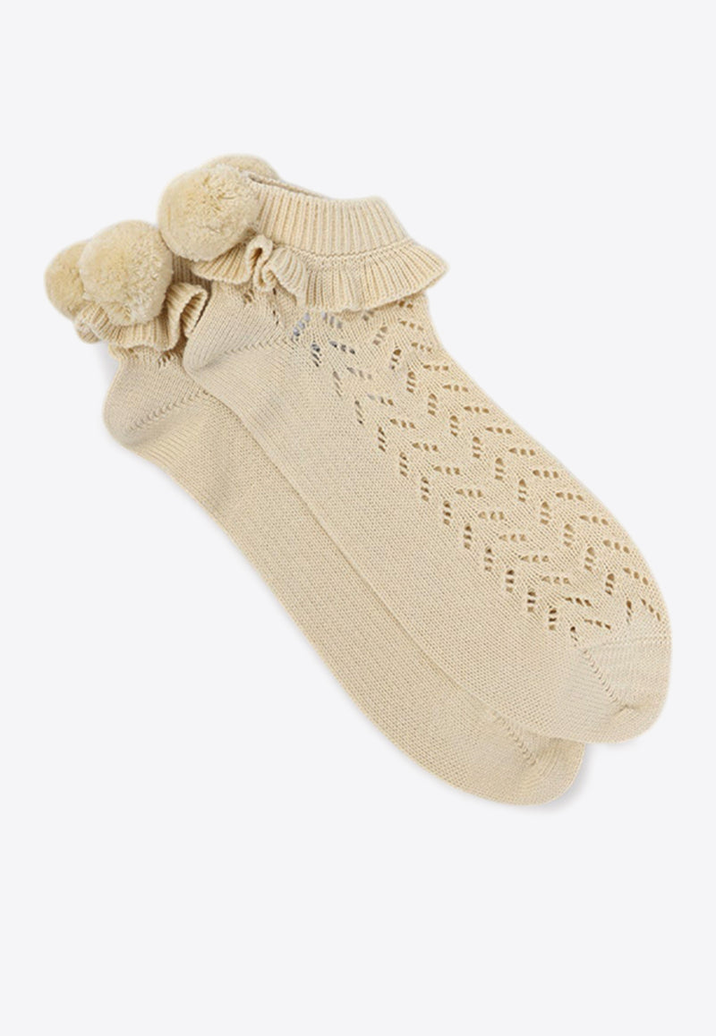 Pom Pom Knitted Socks