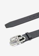 Balenciaga Logo Buckle Belt in Leather 6741811CH0B/P_BALEN-1000 Black