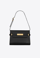 Saint Laurent Small Manhattan Calf Leather Shoulder Bag  Black 6756260SX0W/R_YSL-1000