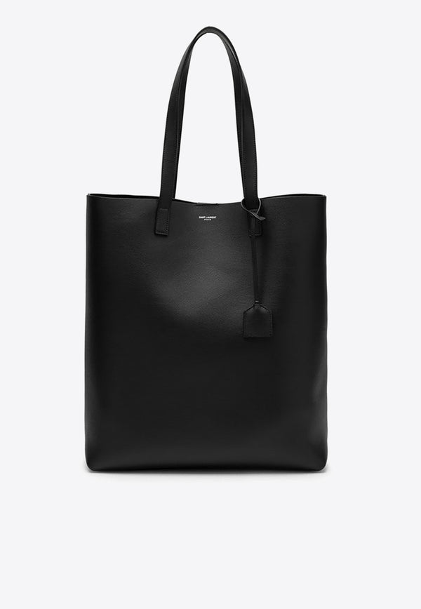 Saint Laurent Bold Calf Leather Tote Bag Black 676657CSU0N/M_YSL-1000