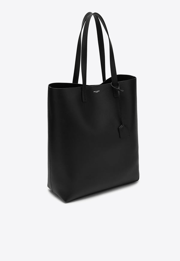 Saint Laurent Bold Calf Leather Tote Bag Black 676657CSU0N/M_YSL-1000