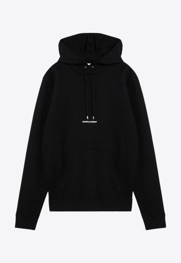 Saint Laurent Rive Gauche Logo Hooded Sweatshirt Black 677256YB2EZ/P_YSL-1035