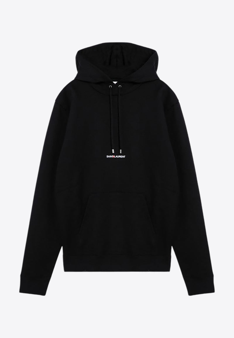 Saint Laurent Rive Gauche Logo Hooded Sweatshirt Black 677256YB2EZ/P_YSL-1035