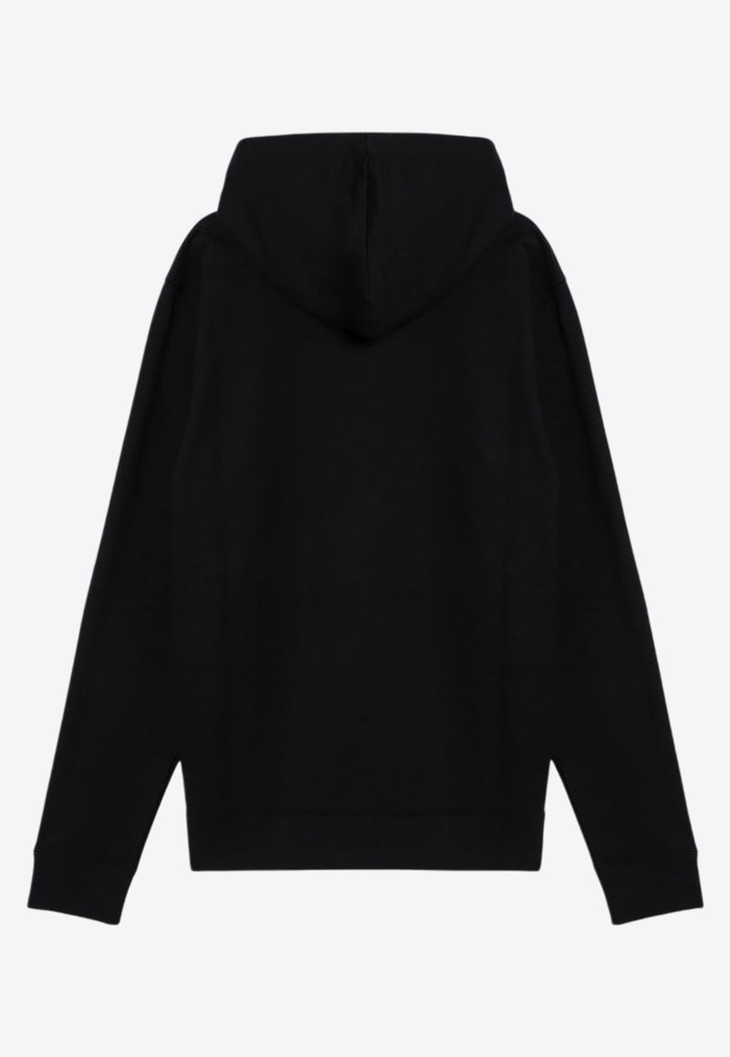 Saint Laurent Rive Gauche Logo Hooded Sweatshirt Black 677256YB2EZ/P_YSL-1035