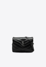 Saint Laurent Mini Toy Loulou Quilted Leather Crossbody Bag Black 678401DV706/P_YSL-1000