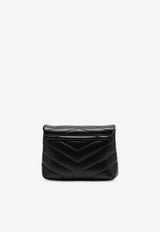 Saint Laurent Mini Toy Loulou Quilted Leather Crossbody Bag Black 678401DV706/P_YSL-1000