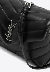 Saint Laurent Mini Toy Loulou Quilted Leather Crossbody Bag Black 678401DV706/P_YSL-1000