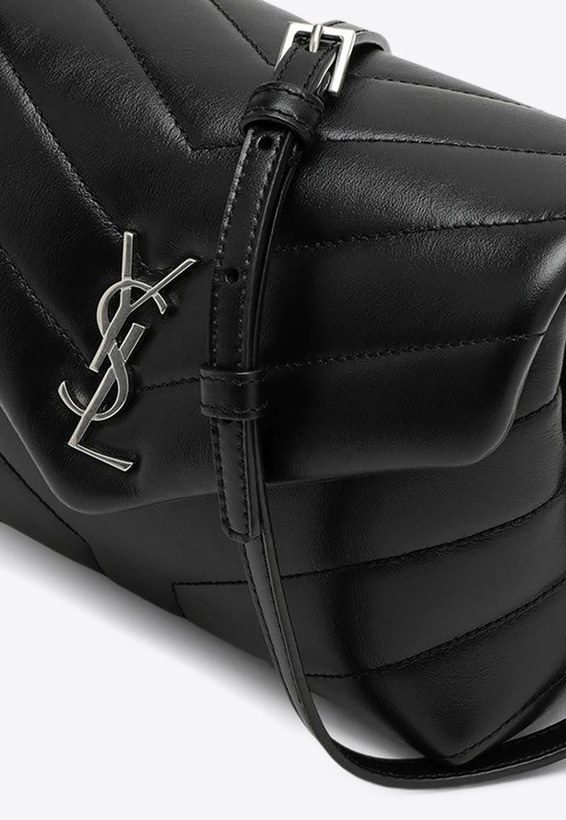 Saint Laurent Mini Toy Loulou Quilted Leather Crossbody Bag Black 678401DV706/P_YSL-1000