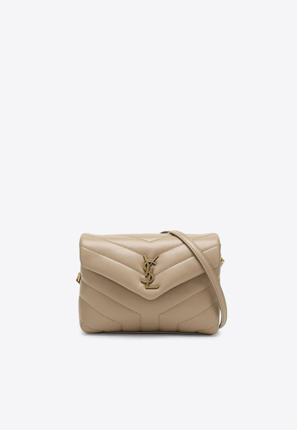 Saint Laurent Mini Toy Loulou Quilted Leather Crossbody Bag Beige 678401DV707/P_YSL-2721