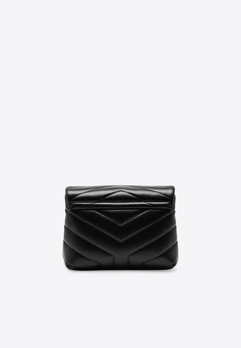 Saint Laurent Mini Toy Loulou Quilted Leather Crossbody Bag Black 678401DV708/P_YSL-1000