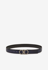 Ferragamo Gancini Reversible and Adjustable Belt Multicolor 679535 DOUBLE ADJUS 790261 GRAPHITE